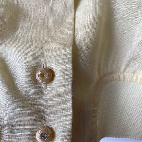 pastel yellow puff sleeve blouse - Picture 7 of 9